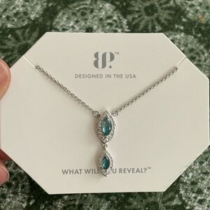 NIB Bomb Party blue green necklace